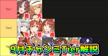 【ウマ娘】9月チャンミMILEのTier表を公開！ 今回は全脚質にチャンスありのバランス環境!?